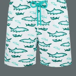 Vilebrequin Men Embroidered Swim Trunks Requins 3D - Limited Edition*Men The Embroidered