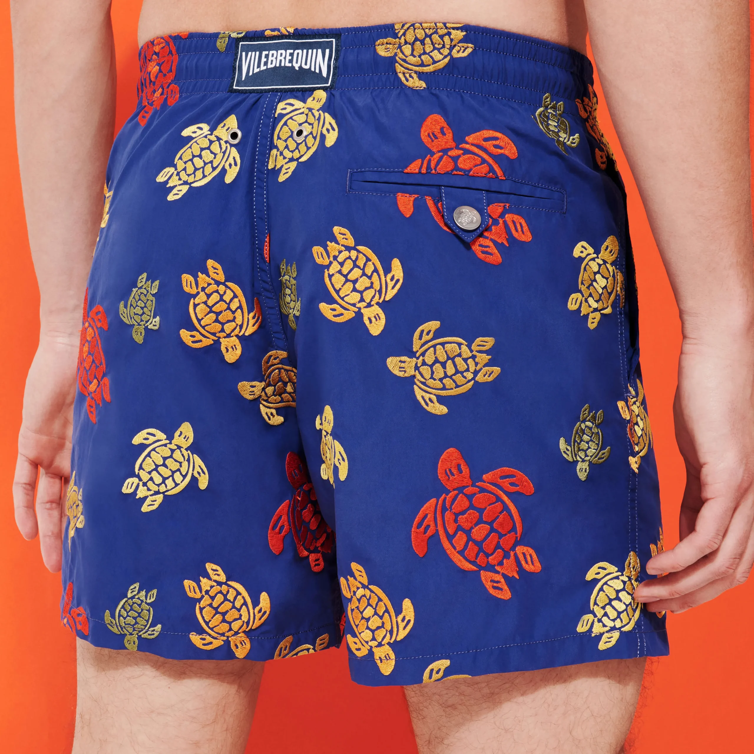 Vilebrequin Men Embroidered Swim Trunks Ronde Des Tortues - Limited Edition*Men The Embroidered