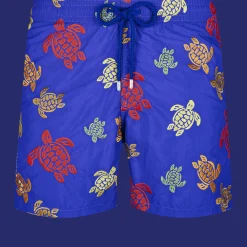 Vilebrequin Men Embroidered Swim Trunks Ronde Des Tortues - Limited Edition*Men The Embroidered