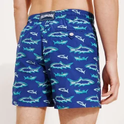 Vilebrequin Men Embroidered Swim Trunks Requins 3D - Limited Edition*Men The Embroidered