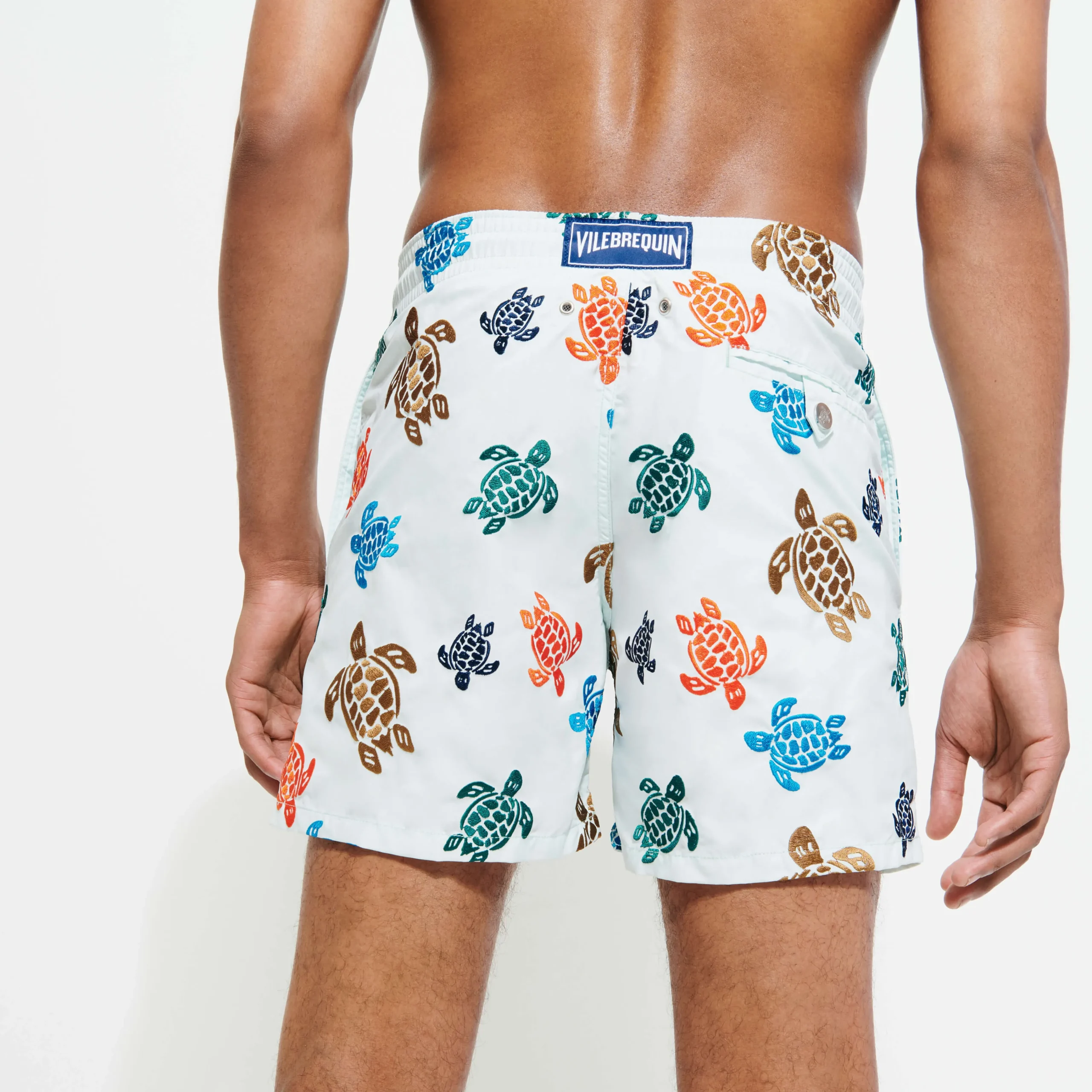 Vilebrequin Men Embroidered Swim Trunks Ronde Des Tortues - Limited Edition*Men The Embroidered