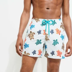 Vilebrequin Men Embroidered Swim Trunks Ronde Des Tortues - Limited Edition*Men The Embroidered