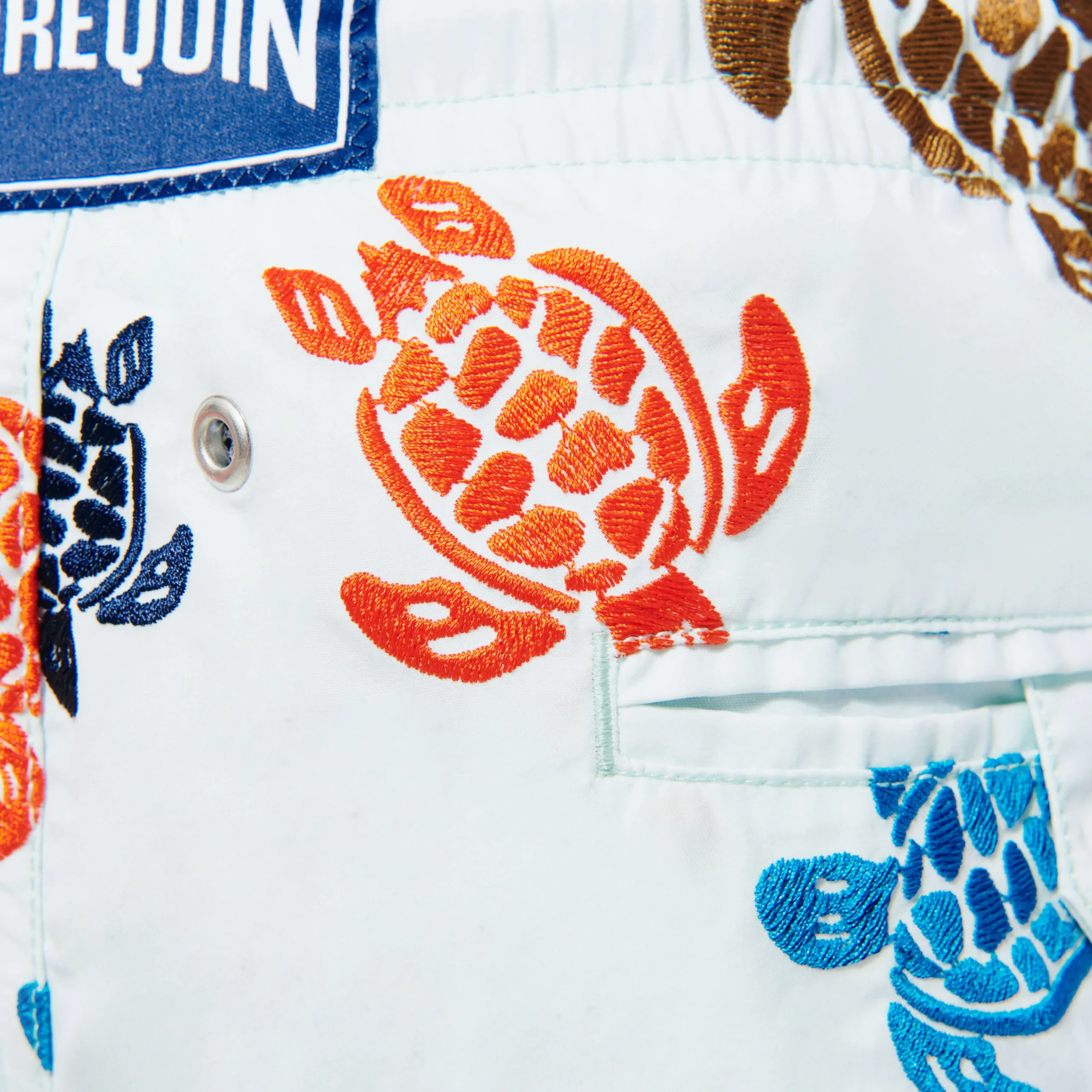Vilebrequin Men Embroidered Swim Trunks Ronde Des Tortues - Limited Edition*Men The Embroidered