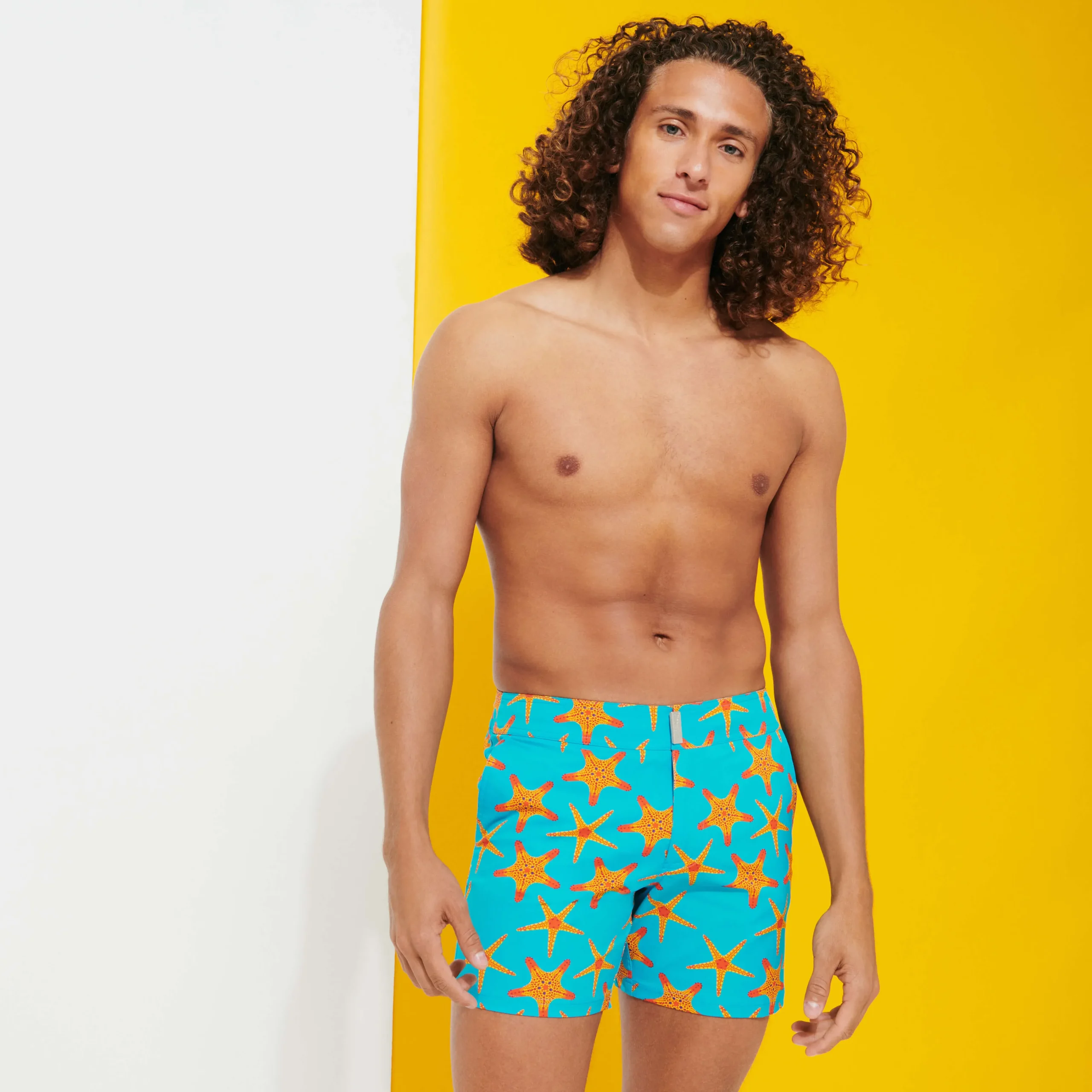 Vilebrequin Men Flat Belt Stretch Swimwear Starfish Dance*Men The Stretch Fabric