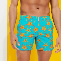 Vilebrequin Men Flat Belt Stretch Swimwear Starfish Dance*Men The Stretch Fabric