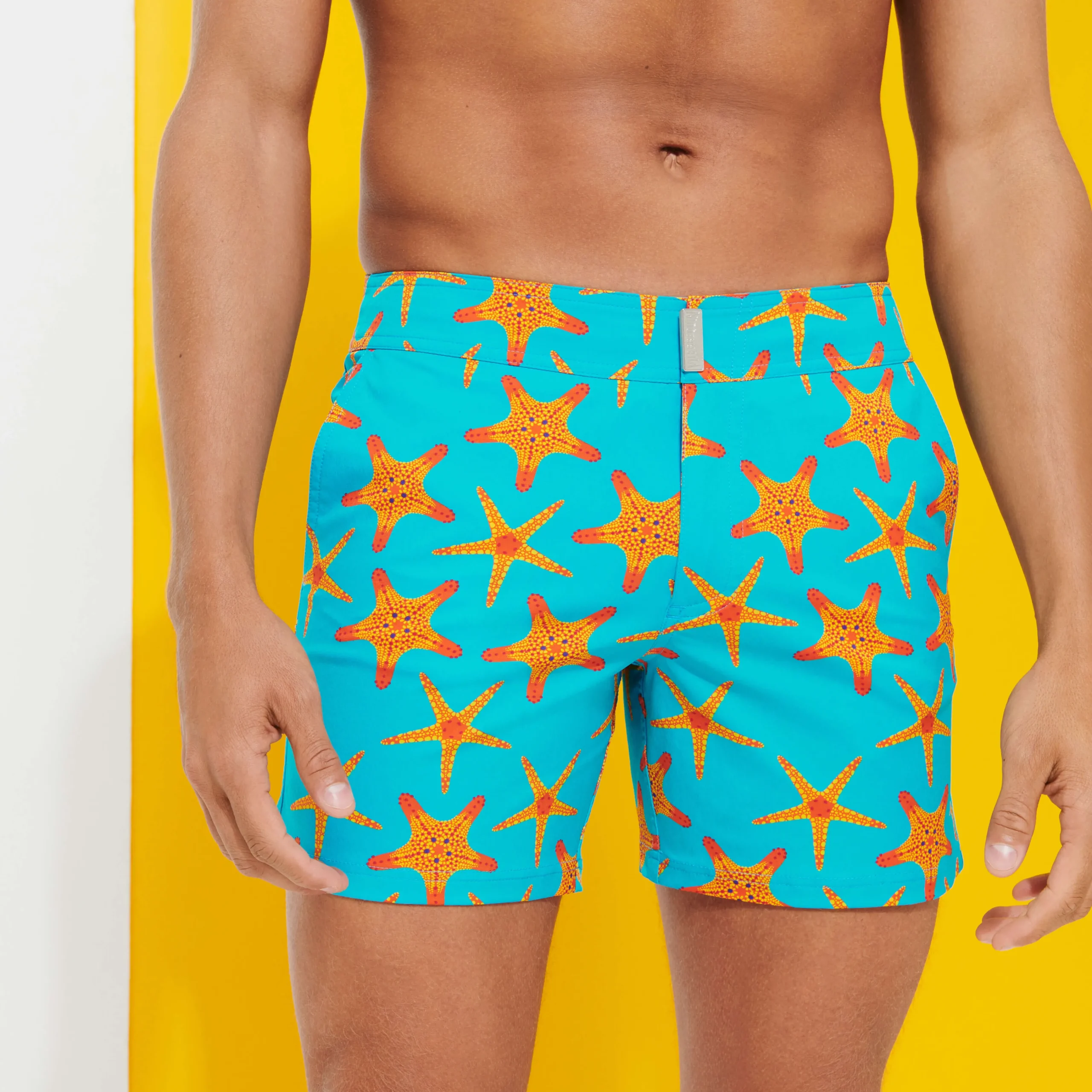 Vilebrequin Men Flat Belt Stretch Swimwear Starfish Dance*Men The Stretch Fabric