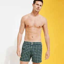 Vilebrequin Men Flat Belt Stretch Swim Trunks Fish Foot*Men The Flat Belt