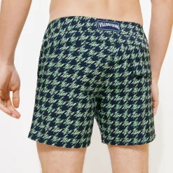 Vilebrequin Men Flat Belt Stretch Swim Trunks Fish Foot*Men The Flat Belt