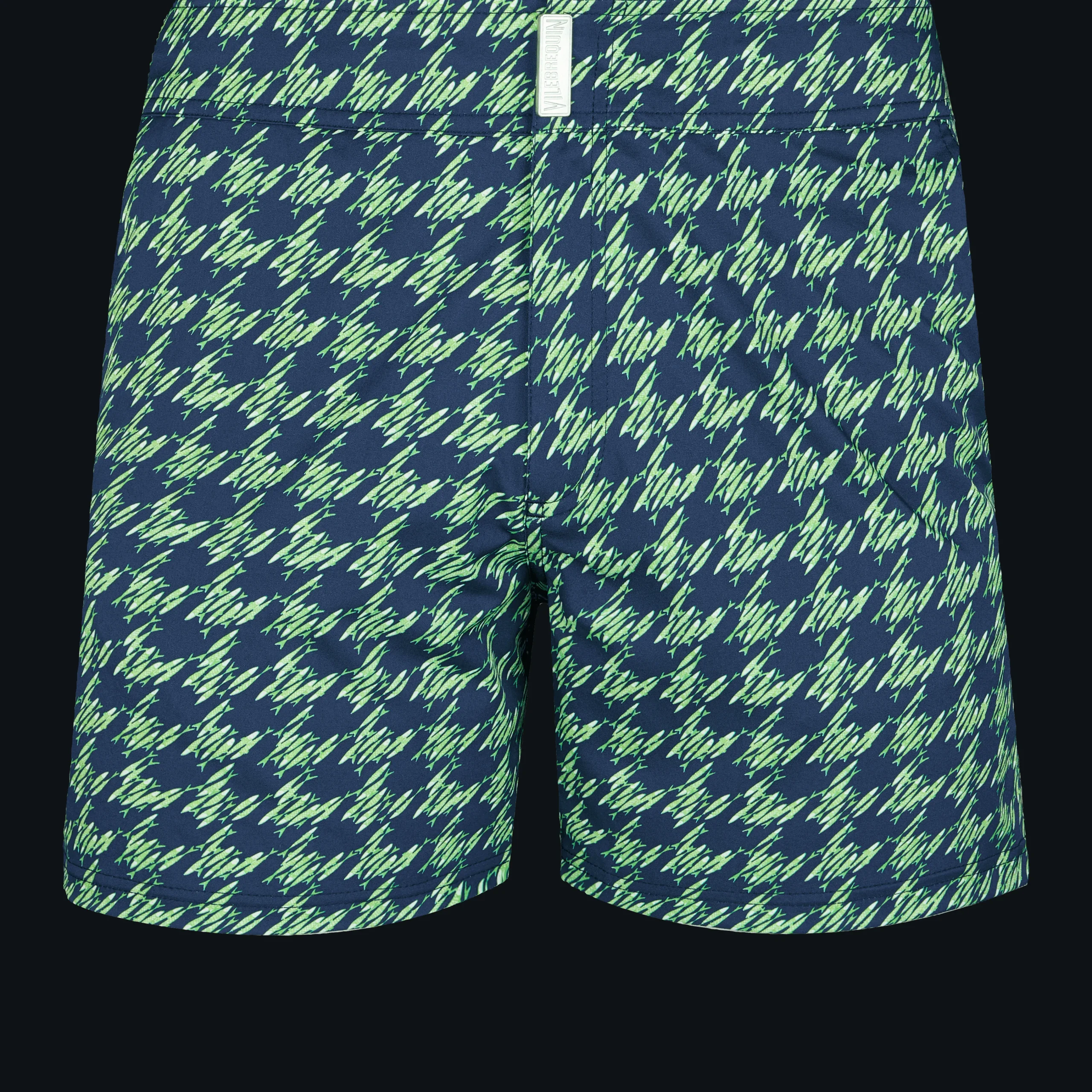 Vilebrequin Men Flat Belt Stretch Swim Trunks Fish Foot*Men The Flat Belt