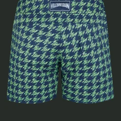 Vilebrequin Men Flat Belt Stretch Swim Trunks Fish Foot*Men The Flat Belt