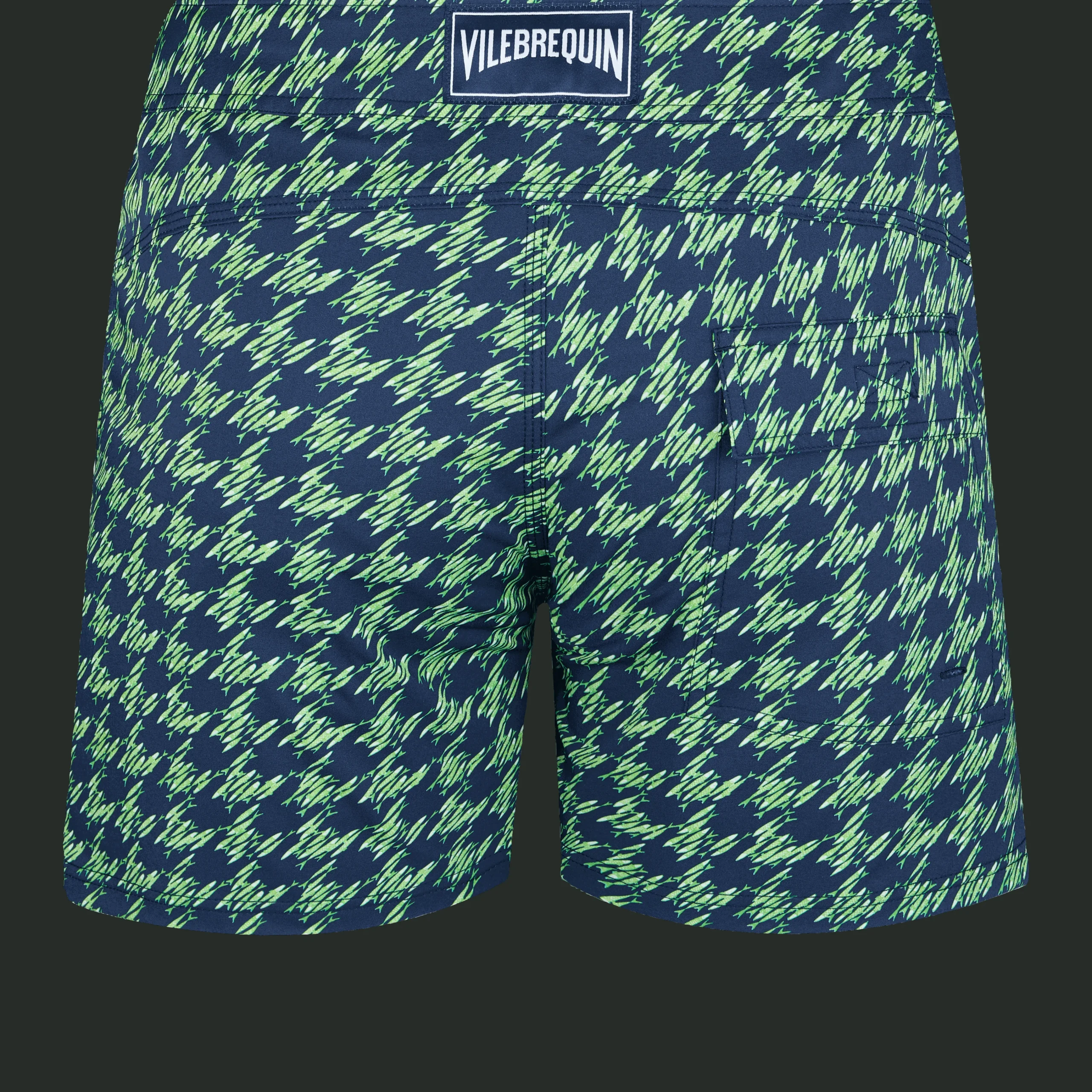 Vilebrequin Men Flat Belt Stretch Swim Trunks Fish Foot*Men The Flat Belt