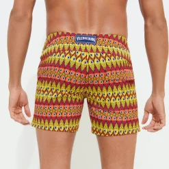 Vilebrequin Men Flat Belt Stretch Swim Trunks Fish On Line*Men The Flat Belt