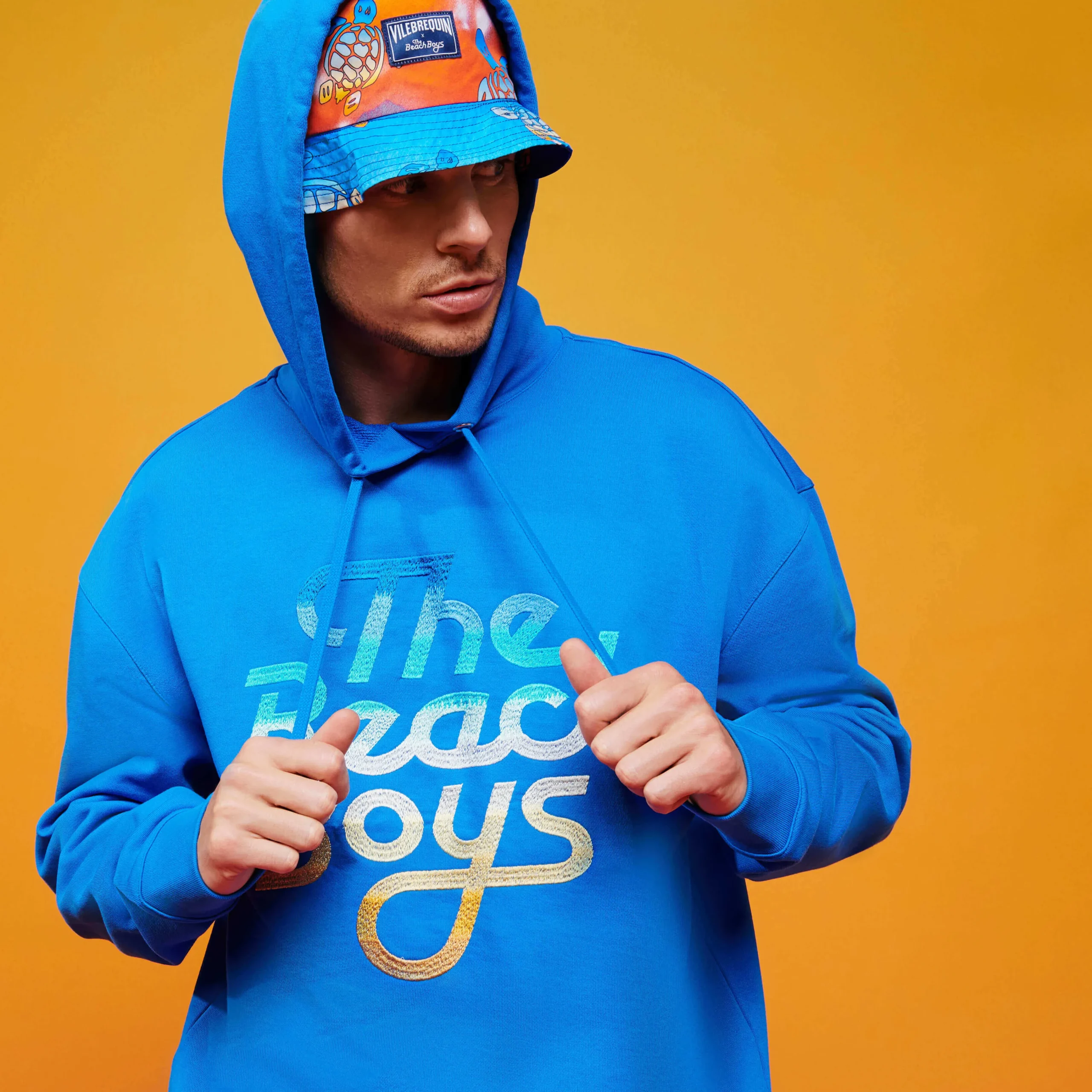Vilebrequin Men Hoodie Gradient Embroidered Logo - X The Beach Boys*Men Sweatshirts