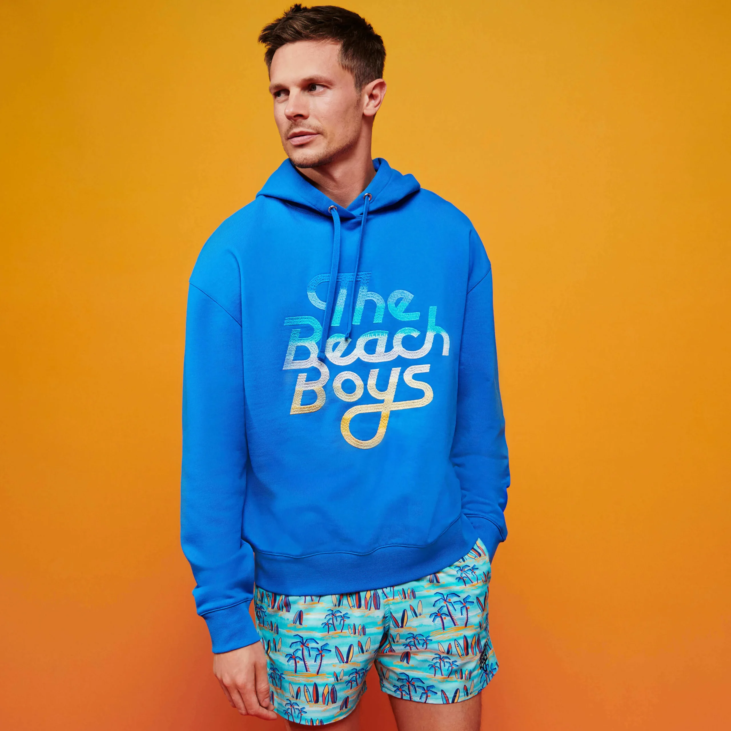 Vilebrequin Men Hoodie Gradient Embroidered Logo - X The Beach Boys*Men Sweatshirts