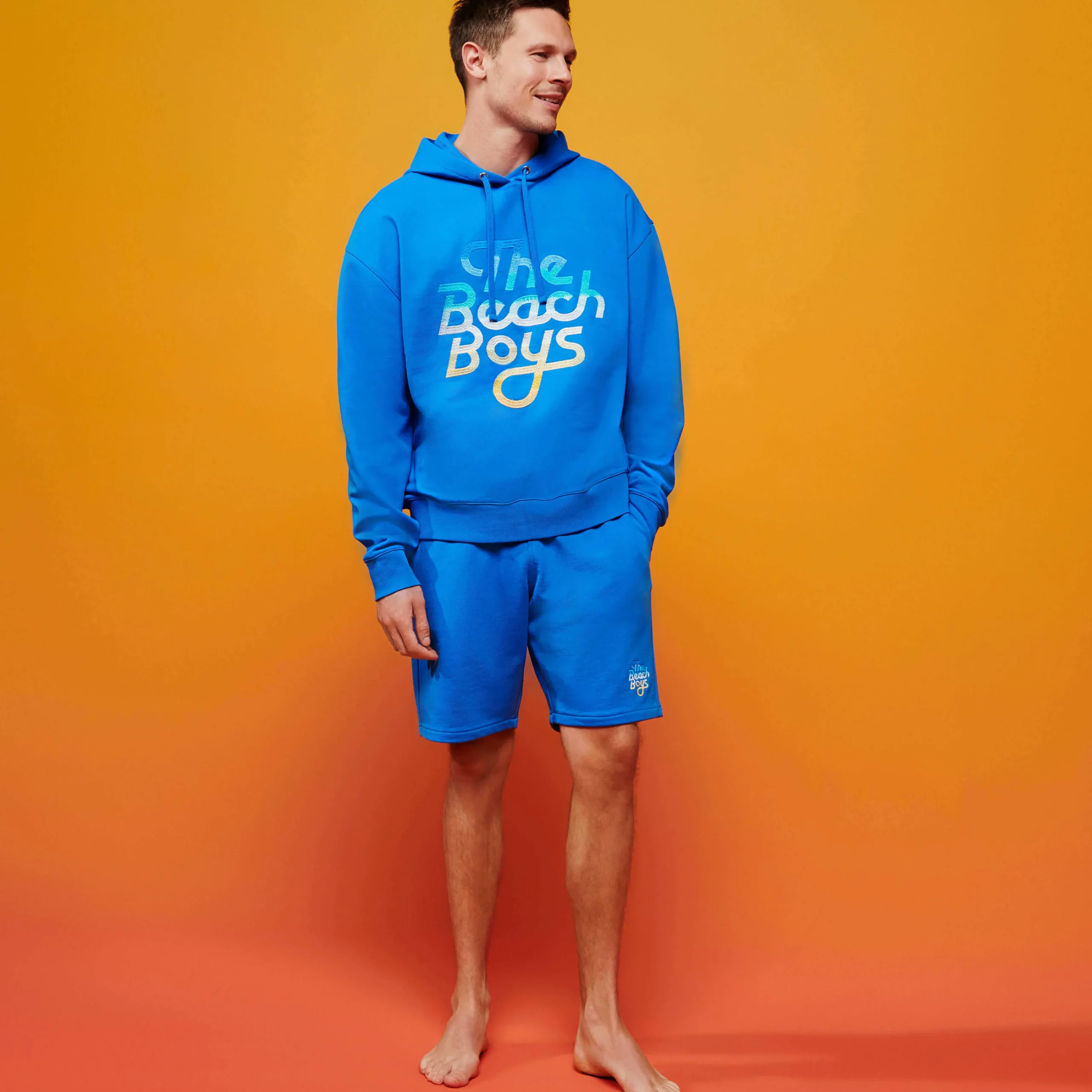 Vilebrequin Men Hoodie Gradient Embroidered Logo - X The Beach Boys*Men Sweatshirts