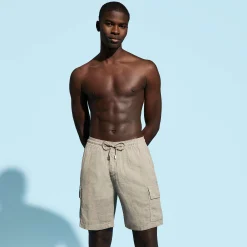 Vilebrequin Men Linen Bermuda Shorts Cargo Pockets*Men Bermuda Shorts