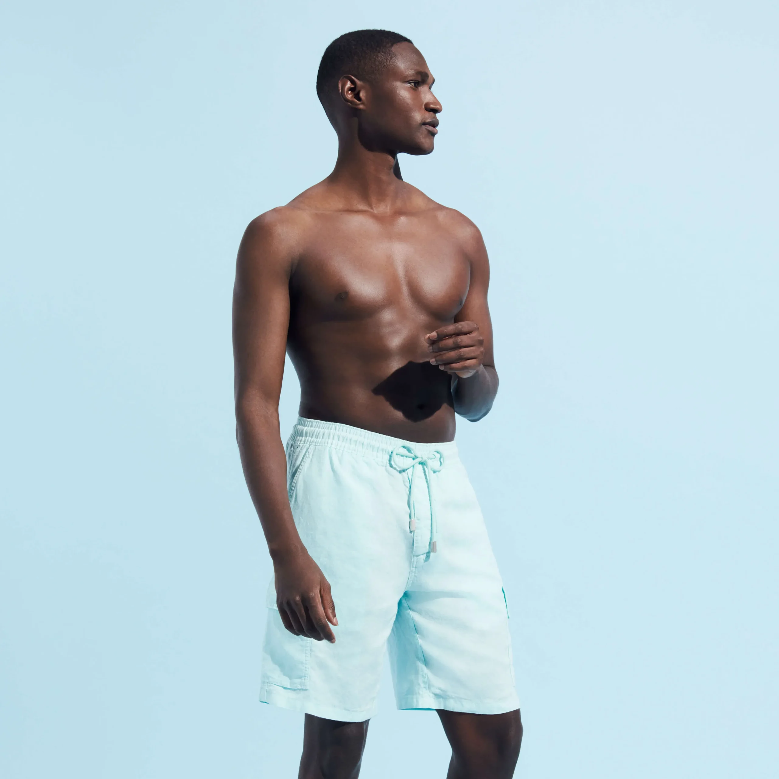 Vilebrequin Men Linen Bermuda Shorts Cargo Pockets*Men Bermuda Shorts