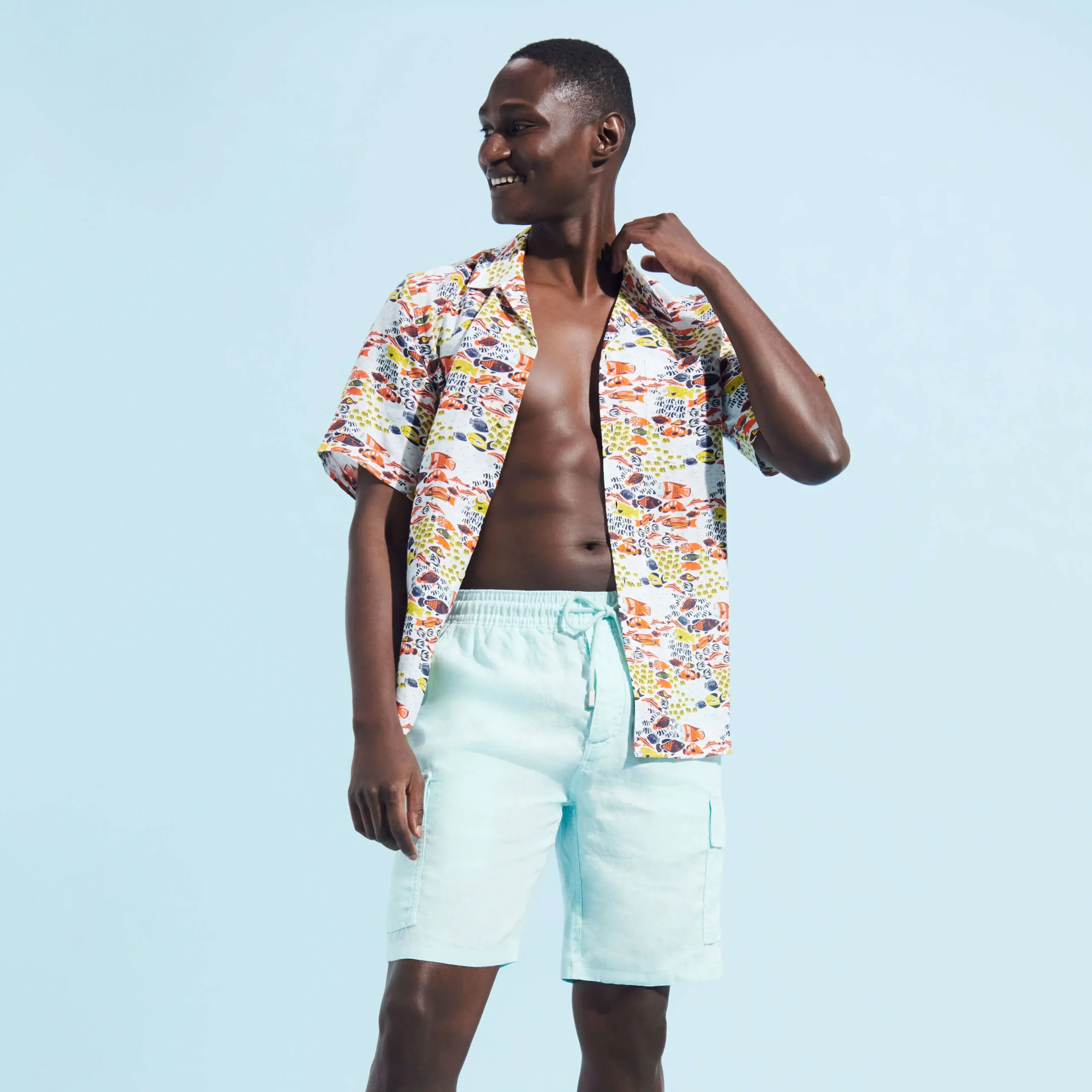Vilebrequin Men Linen Bermuda Shorts Cargo Pockets*Men Bermuda Shorts