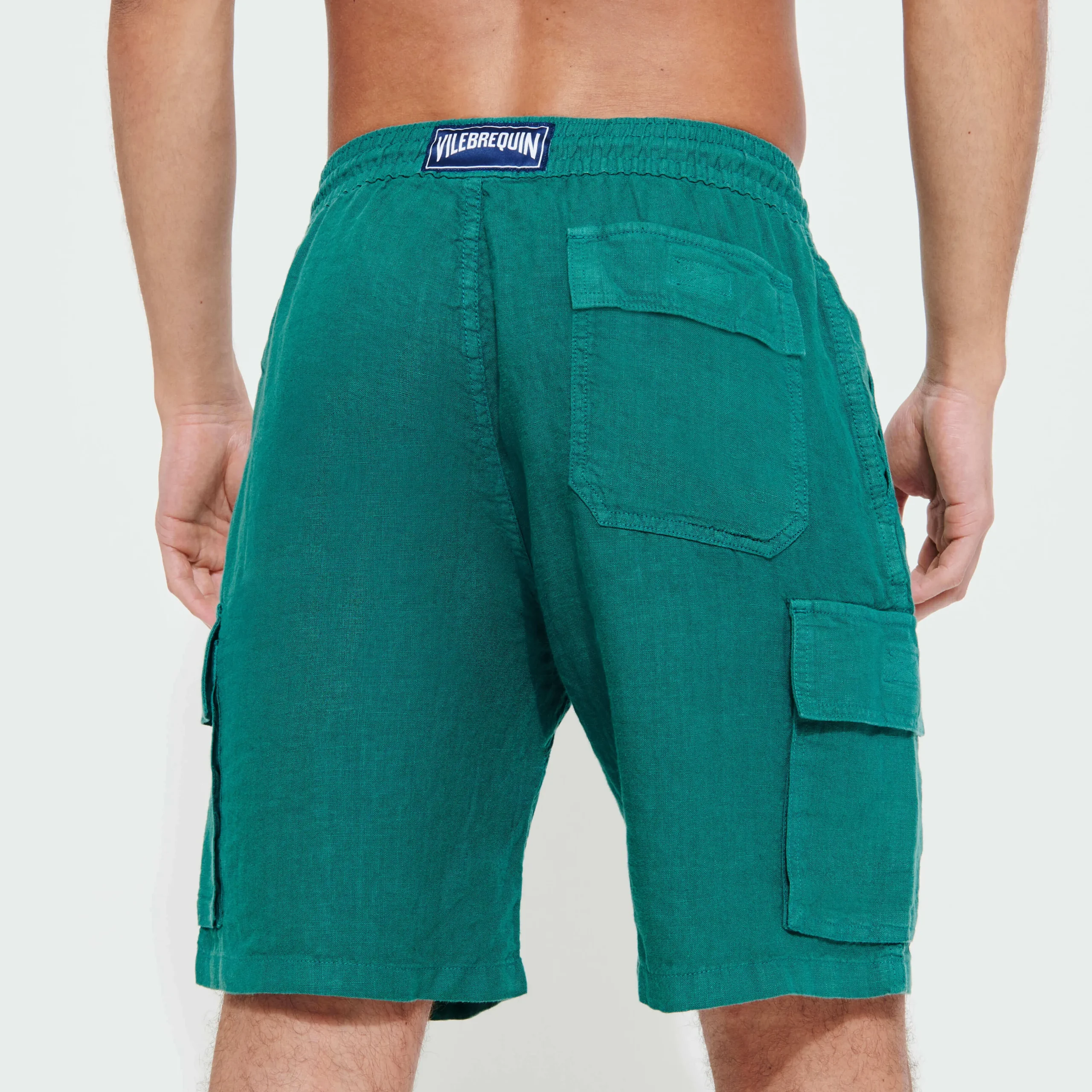 Vilebrequin Men Linen Bermuda Shorts Cargo Pockets*Men Pants