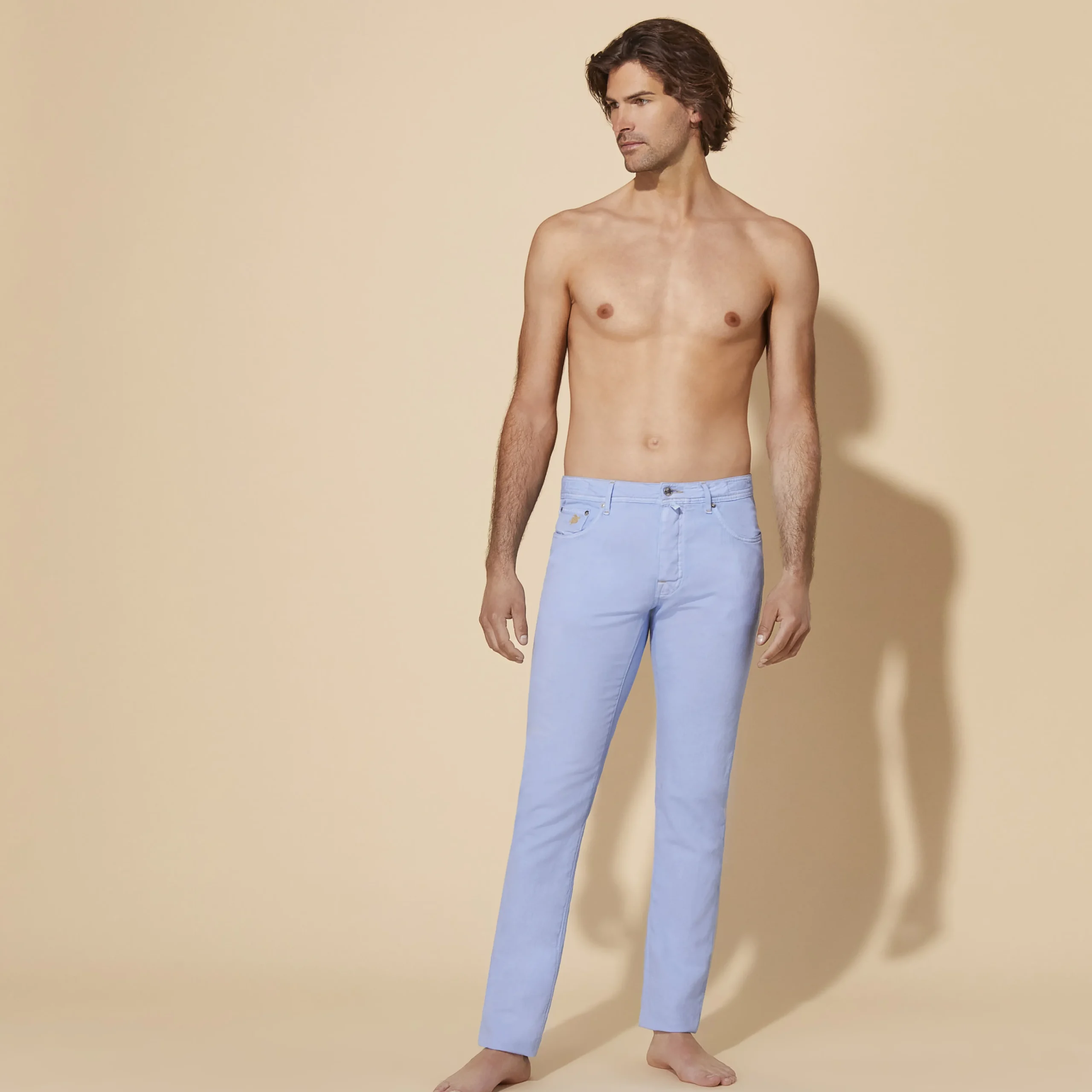 Vilebrequin Men Linen Jeans Drill 5-Pockets Solid*Men Pants