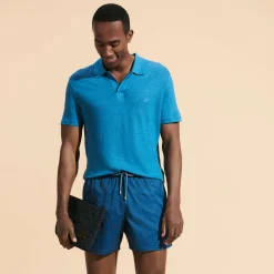 Vilebrequin Men Linen Jersey Polo Shirt Solid*Men Polos