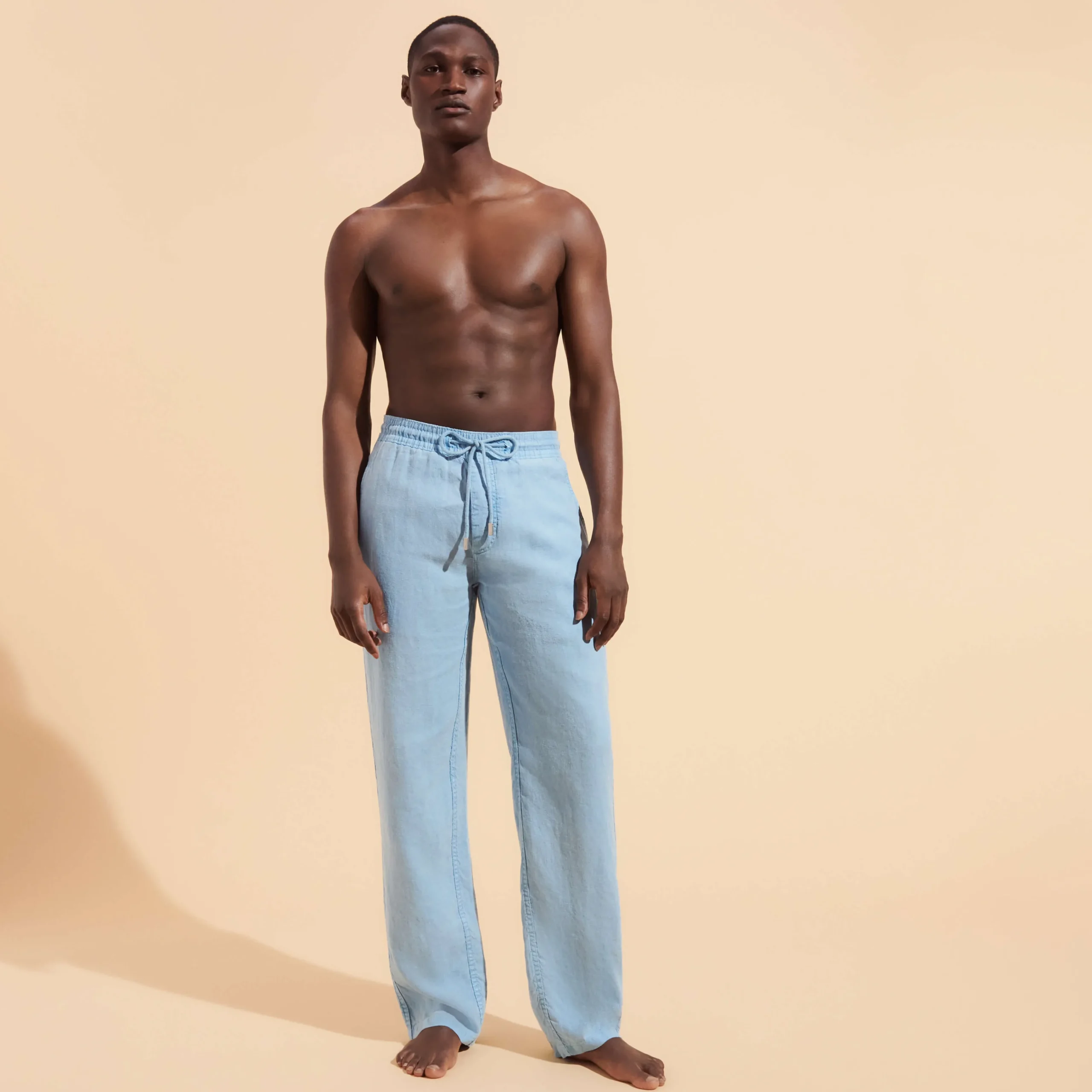Vilebrequin Men Linen Pants Solid Mineral Dye*Men Pants
