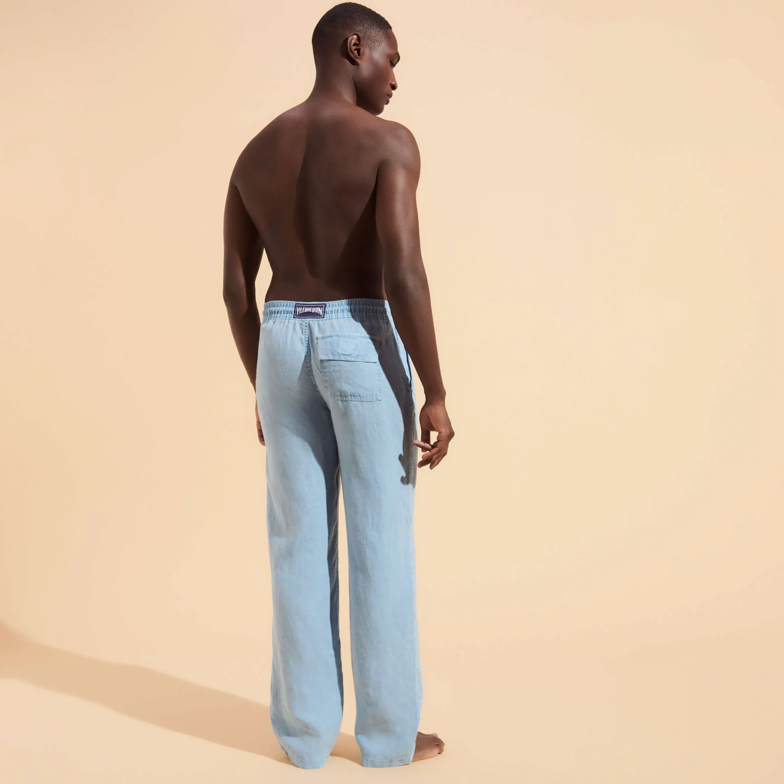 Vilebrequin Men Linen Pants Solid Mineral Dye*Men Pants