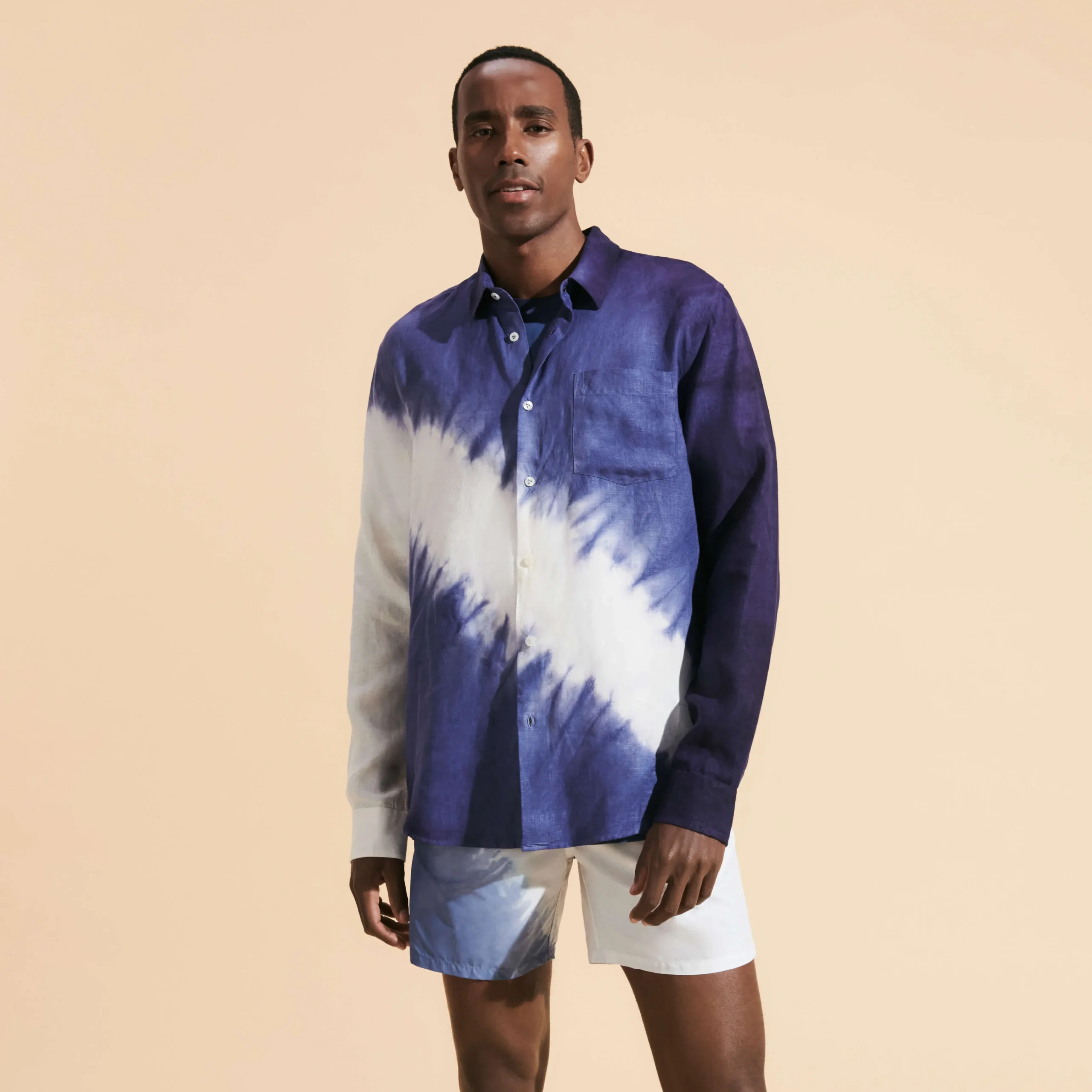 Vilebrequin Men Linen Shirt Tie & Dye*Men Shirts