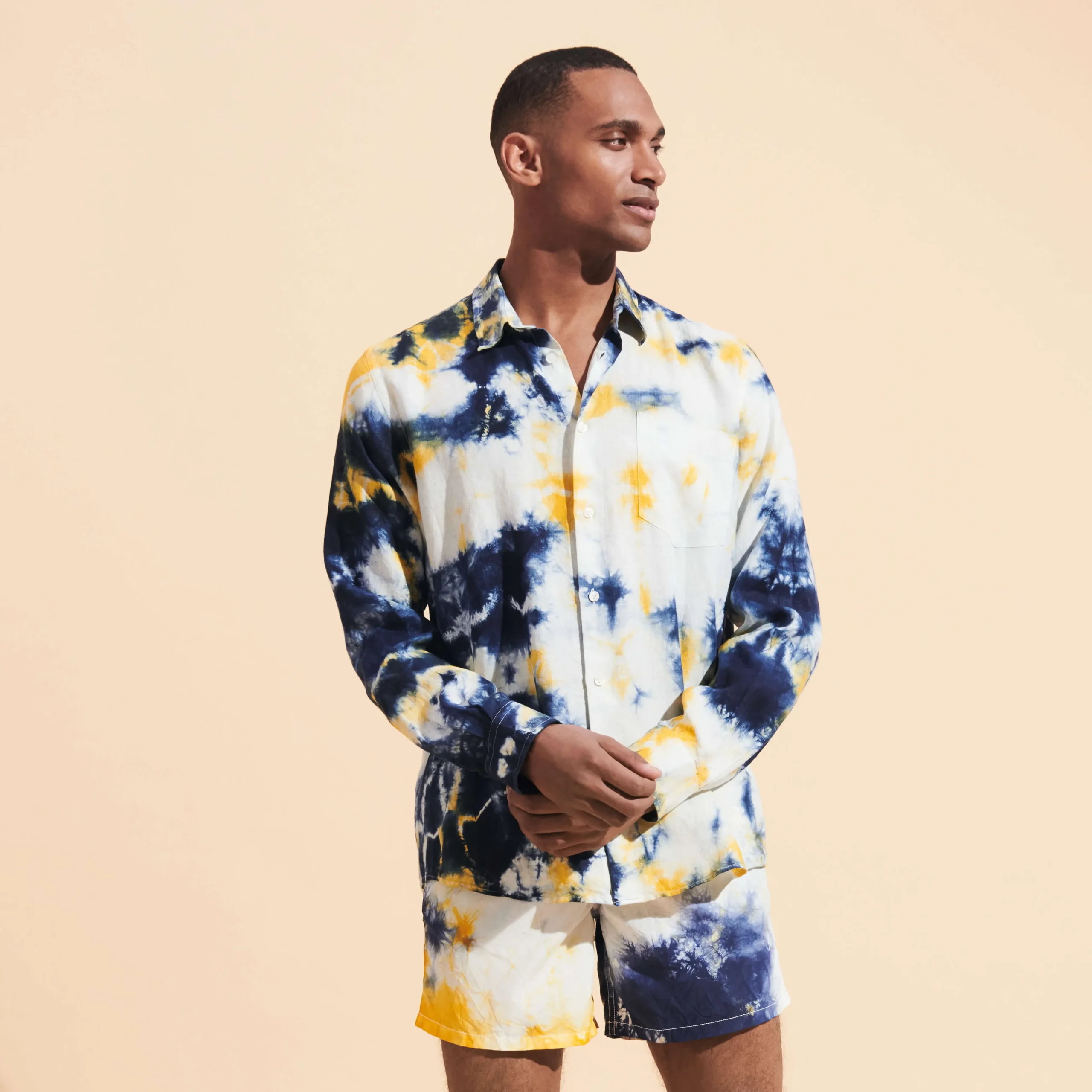 Vilebrequin Men Linen Shirt Tie & Dye*Men Shirts