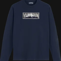 Vilebrequin Men Long Sleeves Cotton T-Shirt Embroidered Moutain Patch*Men T-Shirts