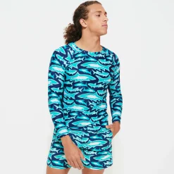 Vilebrequin Men Long Sleeves Rashguard Requins 3D*Men Rashguards