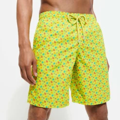 Vilebrequin Men Long Swim Trunks Micro Tortues Rainbow*Men The Long