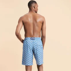 Vilebrequin Men Long Swim Trunks Micro Ronde Des Tortues Rainbow*Men The Long