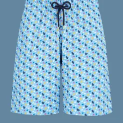 Vilebrequin Men Long Swim Trunks Micro Ronde Des Tortues Rainbow*Men The Long