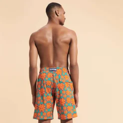 Vilebrequin Men Long Swim Trunks Poulpes Neon*Men The Long