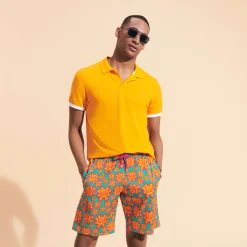 Vilebrequin Men Long Swim Trunks Poulpes Neon*Men The Long