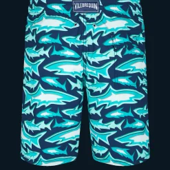 Vilebrequin Men Long Swim Trunks Requins 3D*Men The Long
