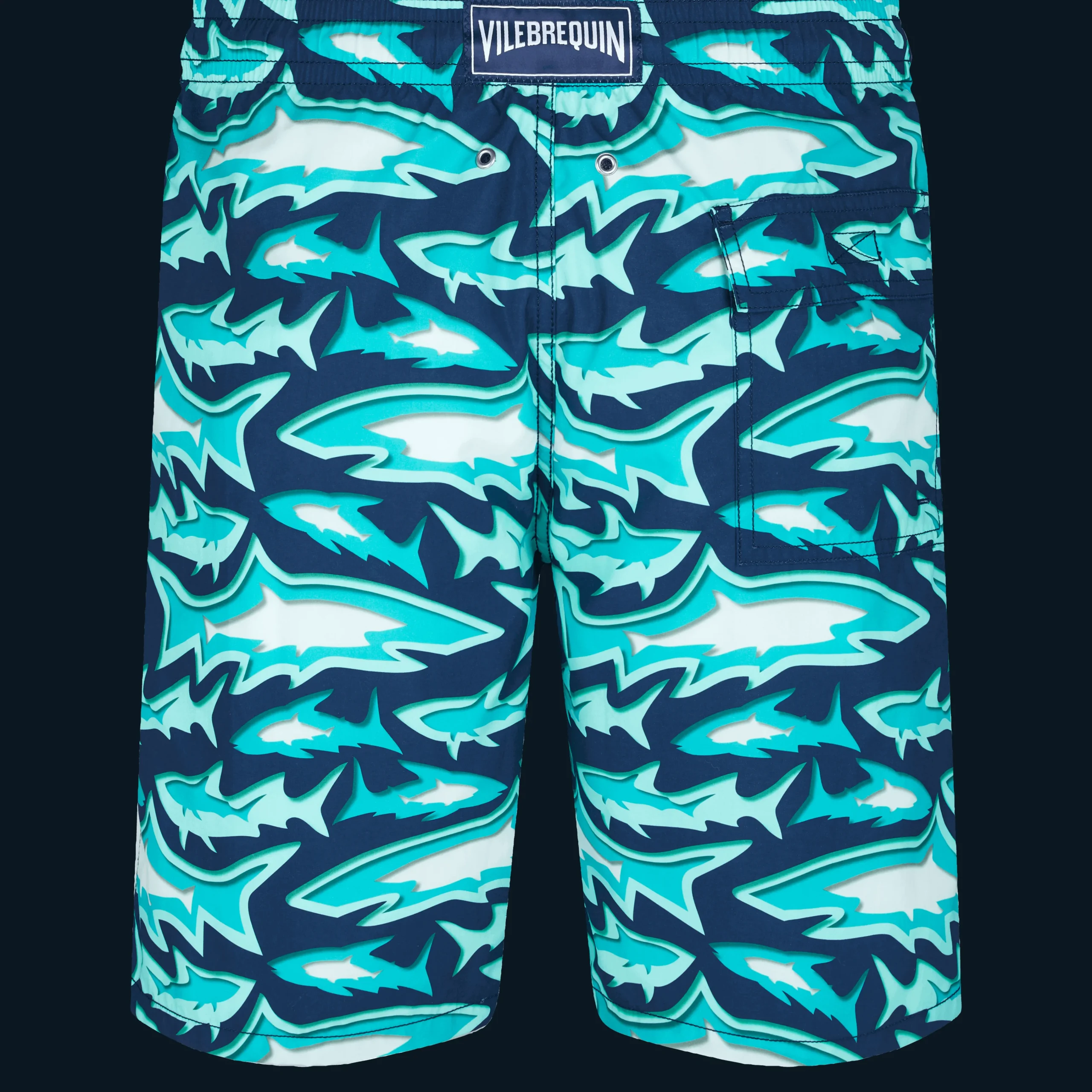 Vilebrequin Men Long Swim Trunks Requins 3D*Men The Long