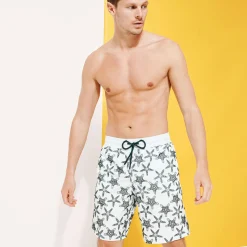 Vilebrequin Men Long Swim Trunks Starfish Dance Flocked*Men The Long