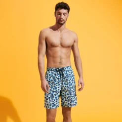 Vilebrequin Men Long Swim Trunks Turtles Leopard*Men The Long