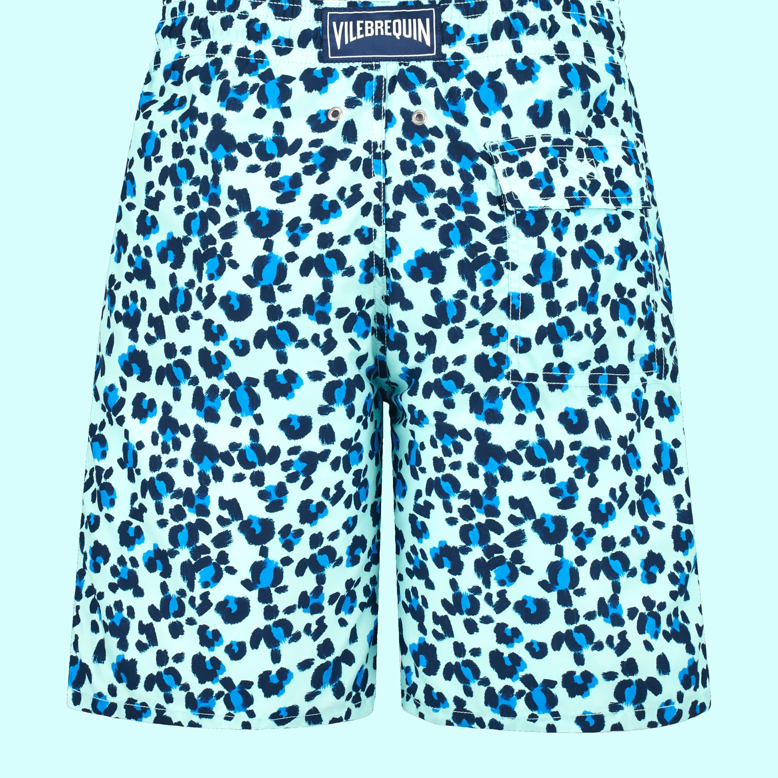 Vilebrequin Men Long Swim Trunks Turtles Leopard*Men The Long