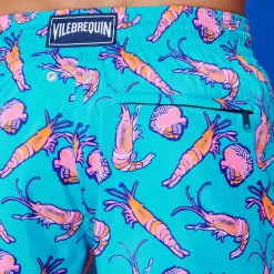 Vilebrequin Men Long Ultra-Light And Packable Swim Trunks Crevettes Et Poissons*Men The Long