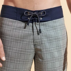 Vilebrequin Men Merinos Wool Long Swim Trunks Prince De Galles*Men The Long
