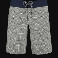 Vilebrequin Men Merinos Wool Long Swim Trunks Prince De Galles*Men The Long