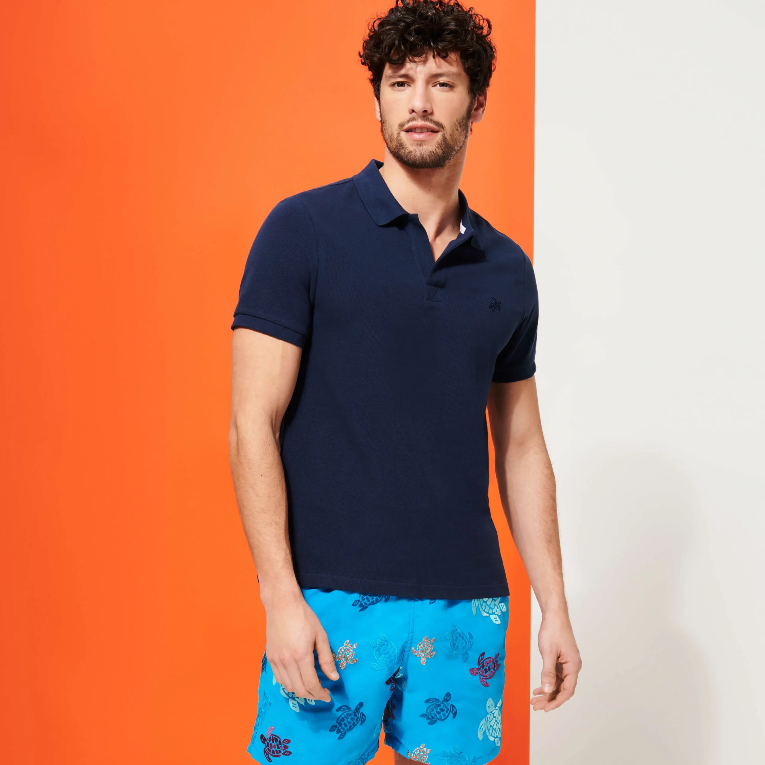 Vilebrequin Men Organic Cotton Pique Polo Shirt Solid*Men Polos