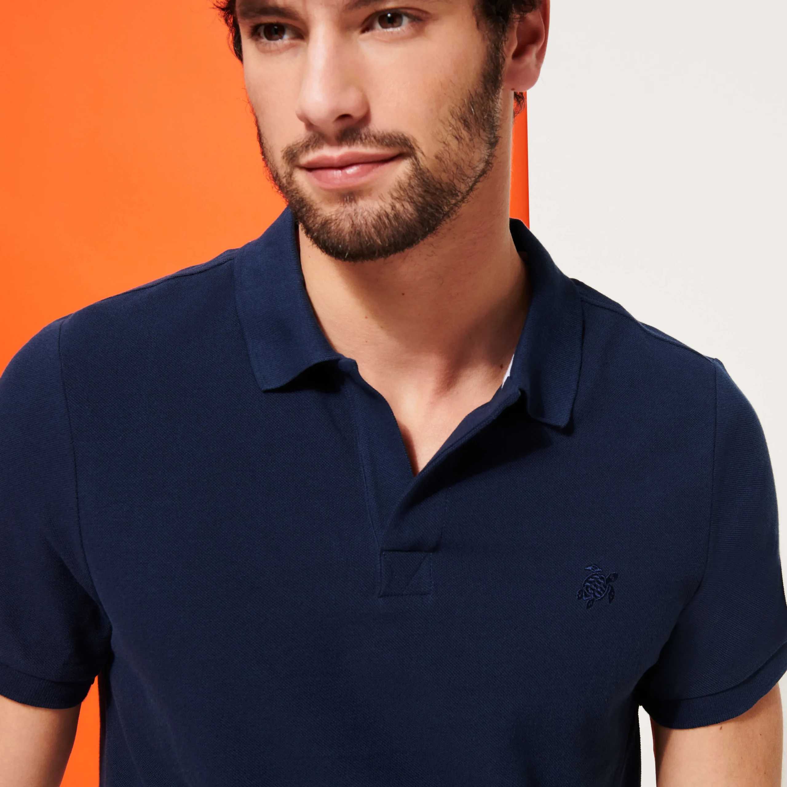 Vilebrequin Men Organic Cotton Pique Polo Shirt Solid*Men Polos