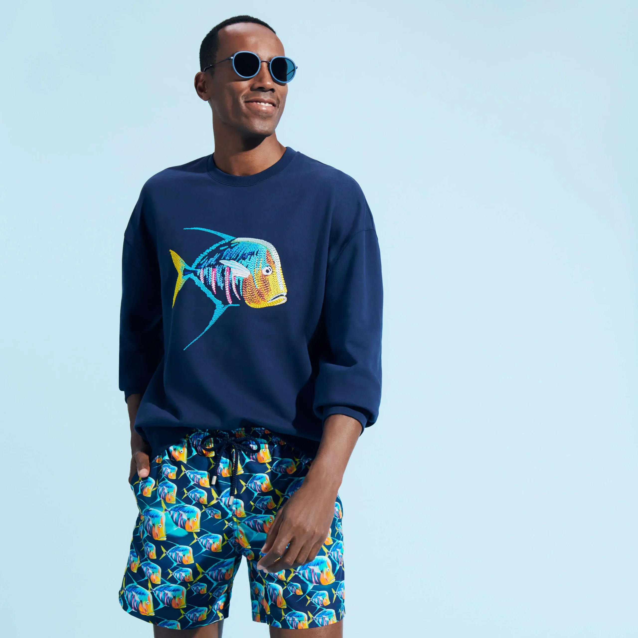 Vilebrequin Men Organic Cotton Sweatshirt Piranhas*Men Sweatshirts