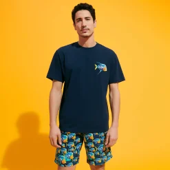 Vilebrequin Men Organic Cotton T-Shirt Piranhas*Men T-Shirts