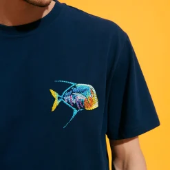 Vilebrequin Men Organic Cotton T-Shirt Piranhas*Men T-Shirts
