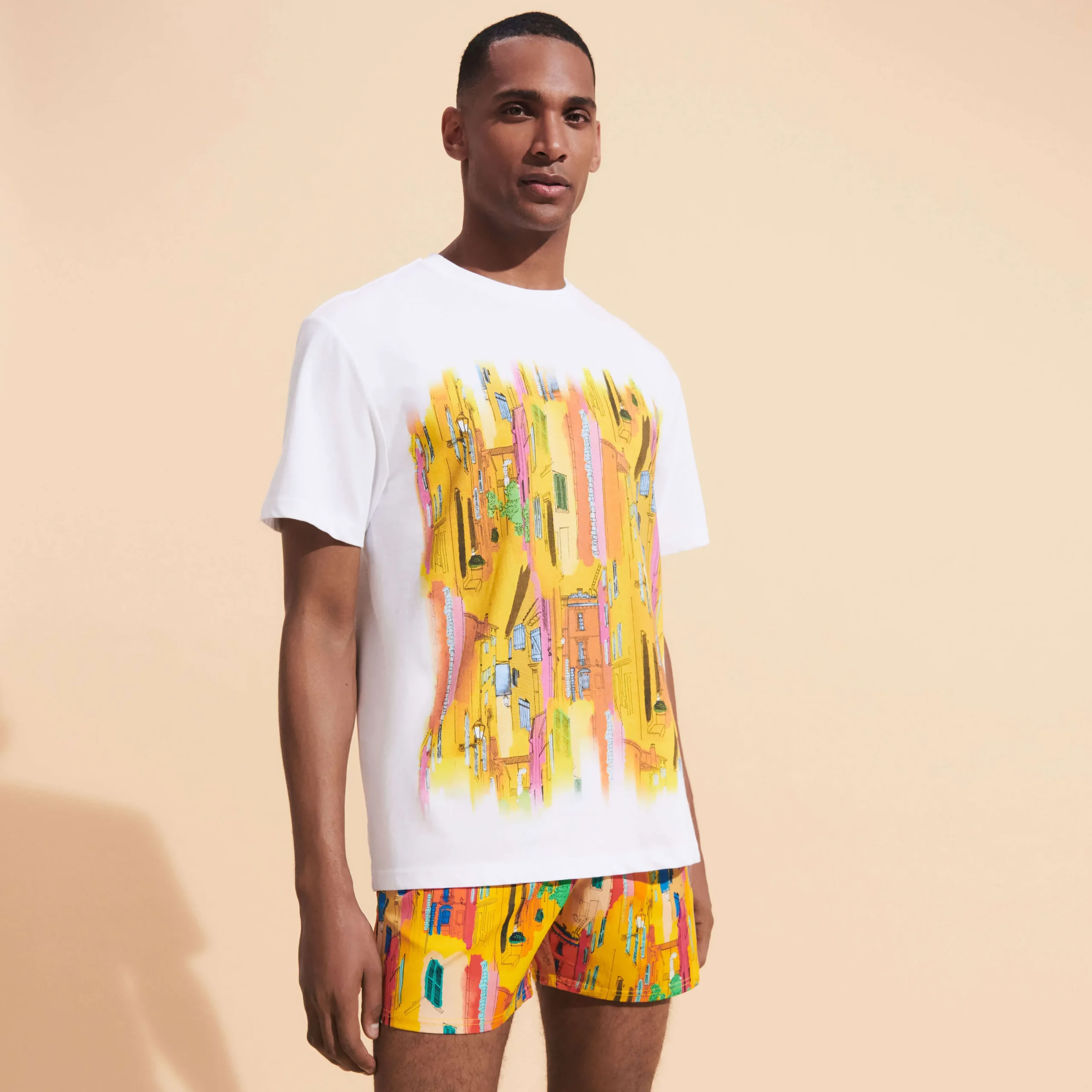 Vilebrequin Men Organic Cotton T-Shirt Sunny Streets*Men T-Shirts